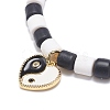 3Pcs 3 Style Handmade Polymer Clay Beaded Stretch Bracelets Set BJEW-JB08853-5
