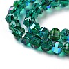 Transparent Electroplate Glass Beads Strands X-GLAA-Q099-C01-09-1-3