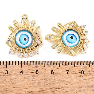Rack Plating Brass Micro Pave Cubic Zirconia Pendants KK-H486-22G-03-1