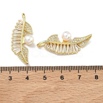 Brass Micro Pave Cubic Zirconia Pendants KK-D235-16G-1