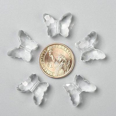 Transparent Acrylic Beads X-PL405Y-6-1