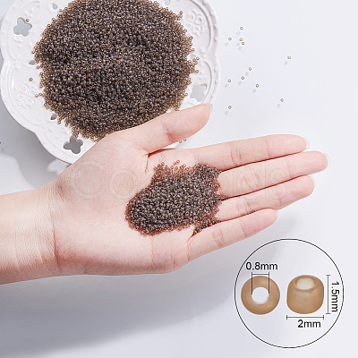 FGB 12/0 Transparent Glass Seed Beads SEED-OL0001-01-17-1