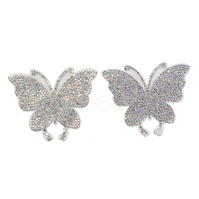 Nbeads Butterfly Glass Rhinestone Patches DIY-NB0005-13-1