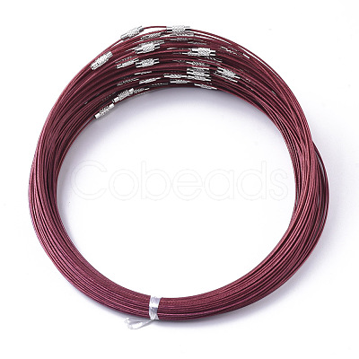 Stainless Steel Wire Necklace Cord DIY Jewelry Making TWIR-R003-09-1