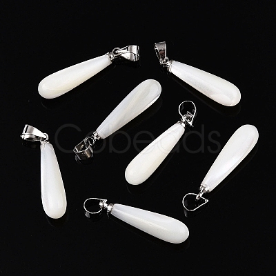 Natural Trochid Shell/Trochus Pendants SSHEL-N027-129-01-1