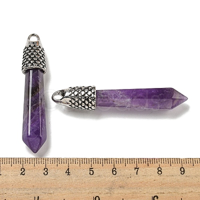 Natural Amethyst Pointed Big Pendants G-F766-02AS-06-1