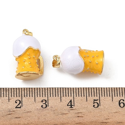 Brass Enamel Pendants KK-F924-09G-02-1