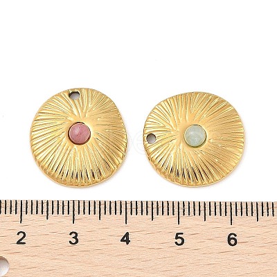 Natural Mixed Gemstone Pendants STAS-F312-21G-1