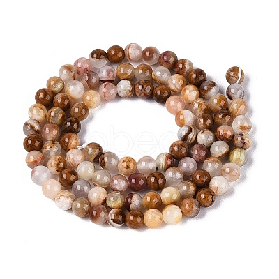 Natural Wood Lace Stone Wooden Jasper Beads Strands G-B128-A04-01-1
