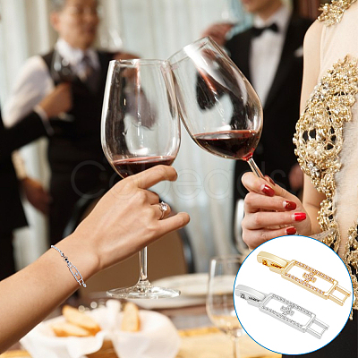 8Pcs 2 Colors Rectangle with Cross Rack Plating Brass Micro Pave Clear Cubic Zirconia Watch Band Clasps ZIRC-PH0001-48-1
