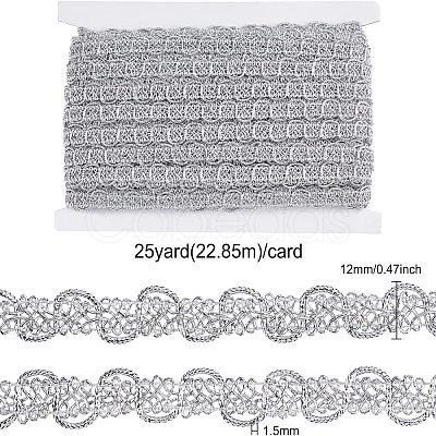 Metallic Polyester Ribbon OCOR-WH0065-07B-1