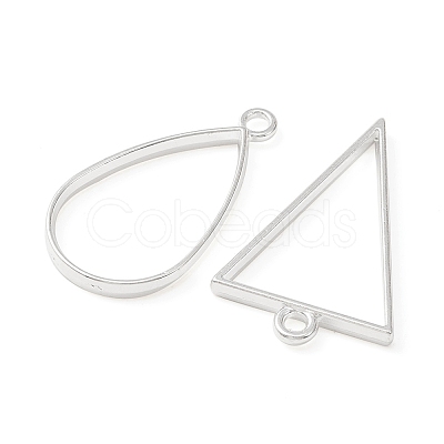 10Pcs Alloy Open Back Bezel Pendants PALLOY-YWC0002-02S-1