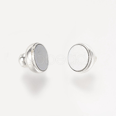 Brass Magnetic Clasps with Loops X-KK-H361-S-NR-1