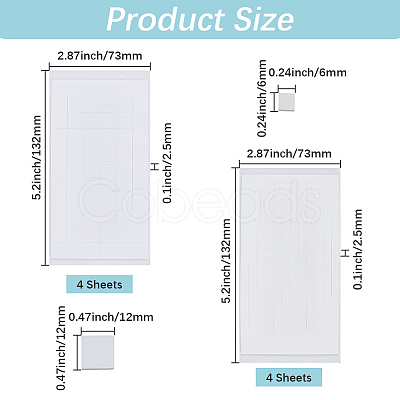 8Sheets 2 Styles EVA Self-adhesive Stickers STIC-GF0001-41-1