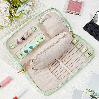PU Leather Jewelry Zipper Bags ABAG-WH20001-41A-1