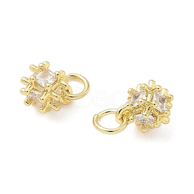 Brass Micro Pave Cubic Zirconia Pendants KK-Z120-38G-1