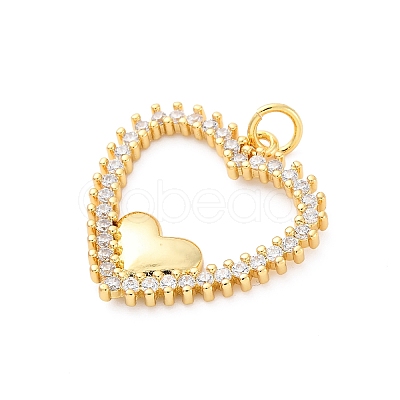 Brass Micro Pave Cubic Zirconia Pendants KK-D325-62G-1