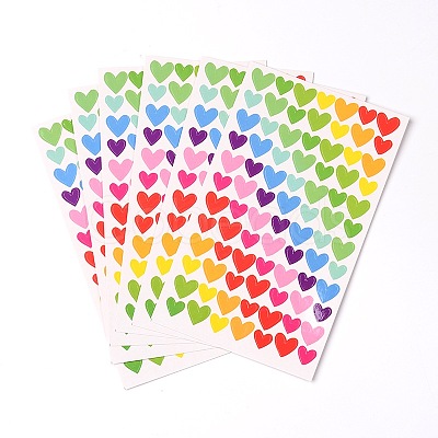 Heart Pattern DIY Cloth Picture Stickers AJEW-L053-02-1