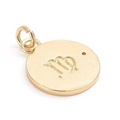 Brass Micro Pave Cubic Zirconia Pendants ZIRC-E164-34A-G-1