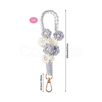 Hand-woven Flower Pendant Decorations KEYC-TAC0009-02KCG-06-1