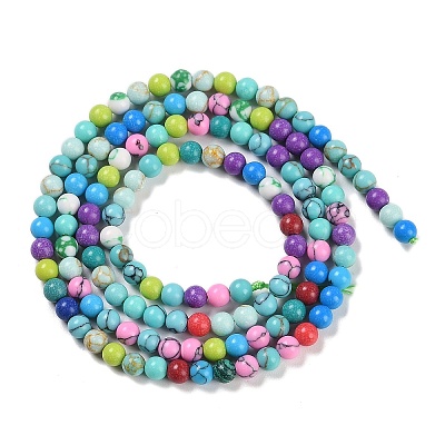 Synthetic Turquoise Beads Strands G-U004-02S-1