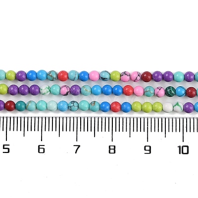 Synthetic Turquoise Beads Strands G-U004-02S-1