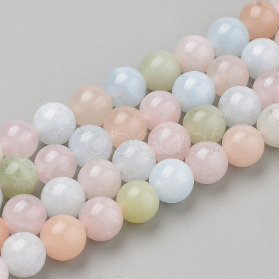 Natural Morganite Beads Strands G-Q961-08-8mm-1