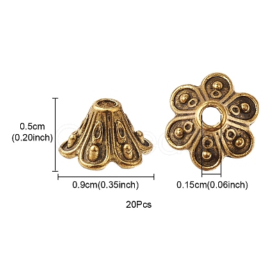 Alloy Bead Cap TIBE-YW0001-38AG-1