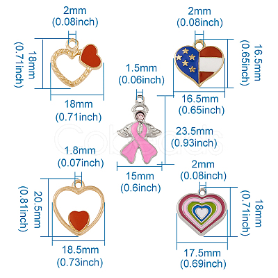Alloy Enamel Pendants PALLOY-TA0001-14-1