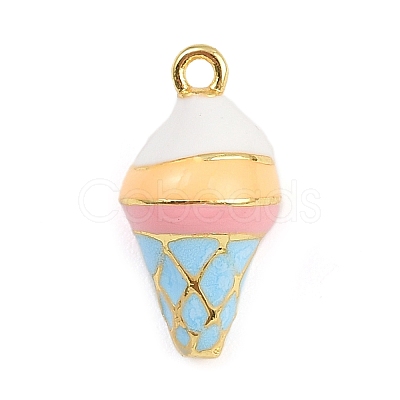 Brass Enamel Charms X-KK-I352-14G-02-1