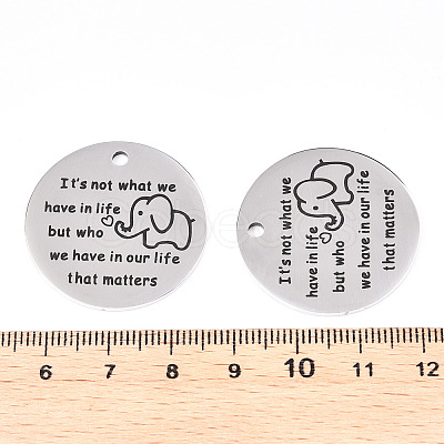 Non-Tarnish 201 Stainless Steel Pendants LS-STAS-T064-38P-12-1