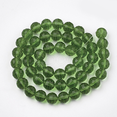 Transparent Glass Bead Strands X-GLAA-R095-6mm-14-1