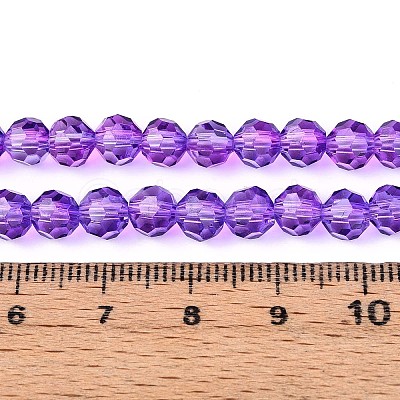 Baking Paint Transparent Glass Beads Strands X-DGLA-A035-T6mm-A11-1