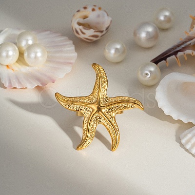 Ocean Themes Stainless Steel Adjustable Finger Rings for Women VG5206-1-1