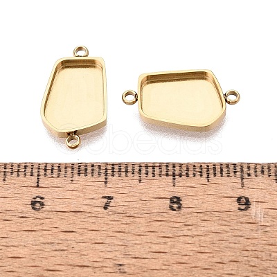 304 Stainless Steel Connector Cabochon Settings STAS-Q113-38G-1