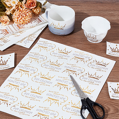 PET Film Crown Pattern Ceramics Clay Water Transfer Paper DIY-WH0504-122-1