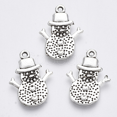 Tibetan Style Alloy Pendants TIBE-N010-37AS-RS-1
