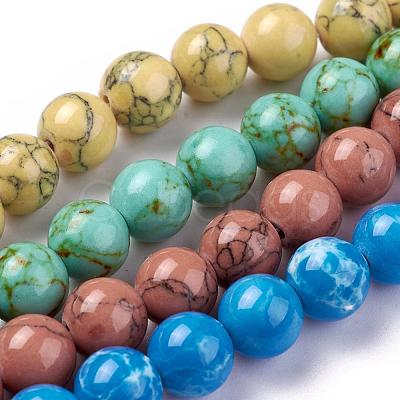 Synthetic Turquoise Beads Strands TURQ-H038-8mm-M-1