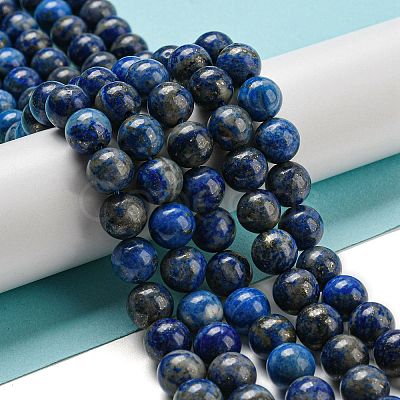 Natural Lapis Lazuli Beads Strands G-E483-17-8mm-1