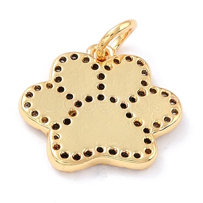 Real 18K Gold Plated Brass Micro Pave Cubic Zirconia Charms ZIRC-L100-085G-02-1