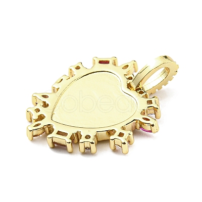 Rack Plating Brass Micro Pave Cubic Zirconia Pendants KK-F861-03G-1
