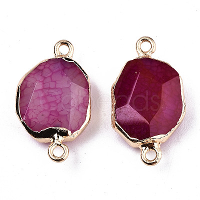 Natural Agate Links Connectors G-T131-109B-1