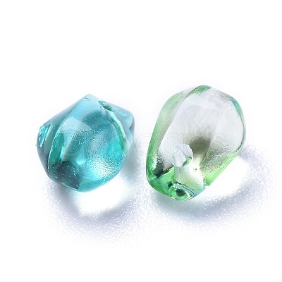 Transparent Glass Charms GLAA-O017-02H-1