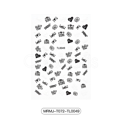 Nail Art Stickers Decals MRMJ-T072-TL0049-1