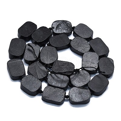 Natural Shungite Beads Strands G-K245-J22-01-1