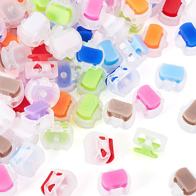 100Pcs 10 Colors Plastic Cord Locks KY-TA0001-66-1
