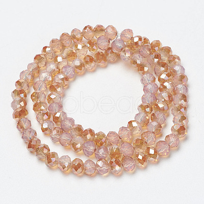 Electroplate Glass Beads Strands EGLA-A034-J4mm-J03-1