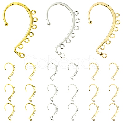 18Pcs 3 Colors Alloy Ear Cuff Findings FIND-FS0002-03-1