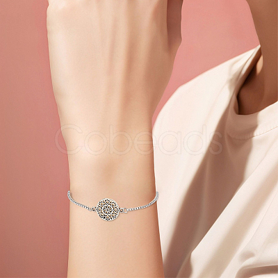 20Pcs Adjustable 304 Stainless Steel Box Chain Slider Bracelets Making STAS-BBC0008-75-1