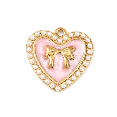 304 Stainless Steel Enamel Pendants STAS-P430-05G-02-1